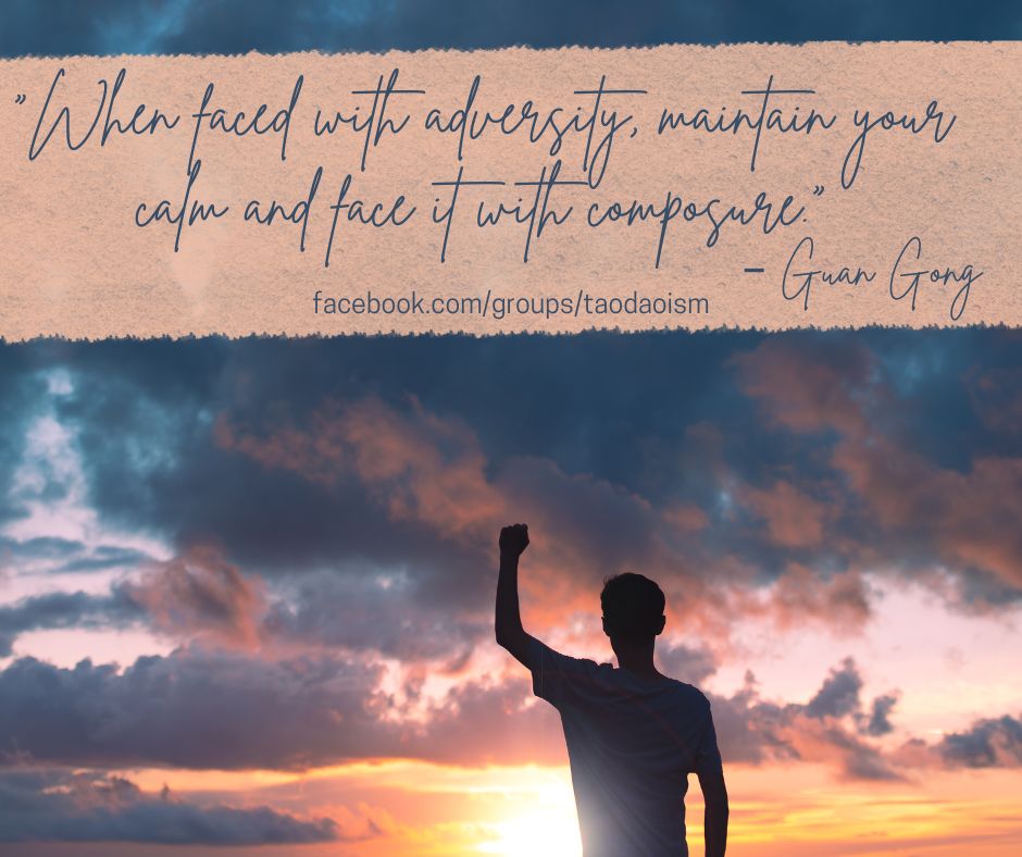 When faced with adversity, maintain your calm and face it with composure.